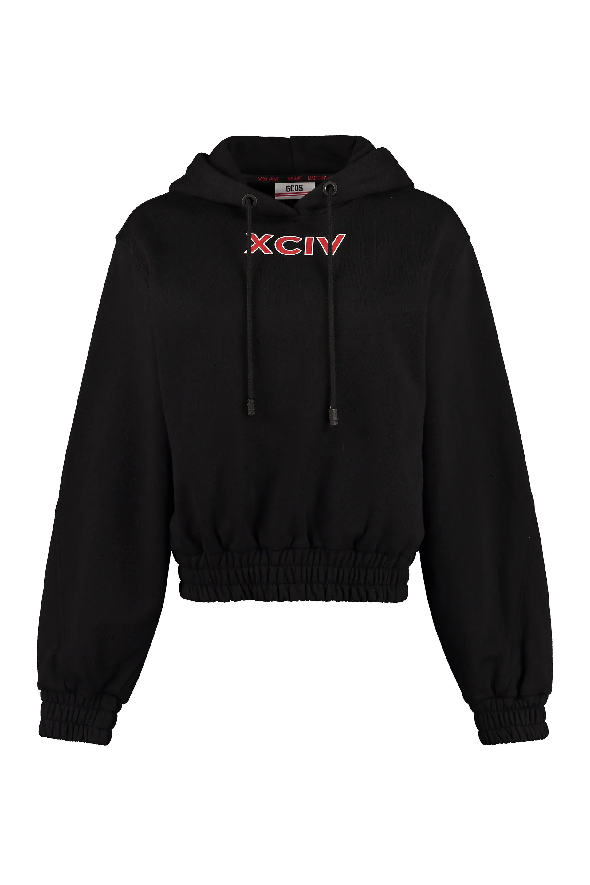 GCDS Logo Printed Drawstring Hoodie
