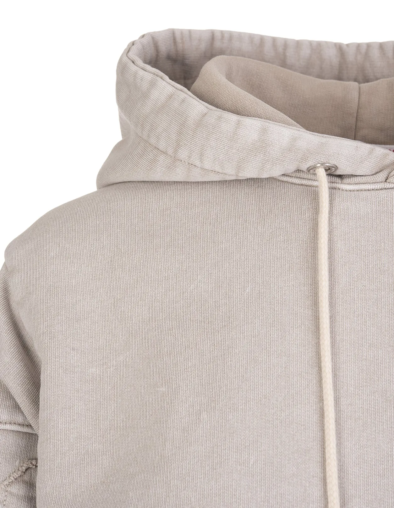 GCDS Overdyed Logo Band Cropped Hoodie