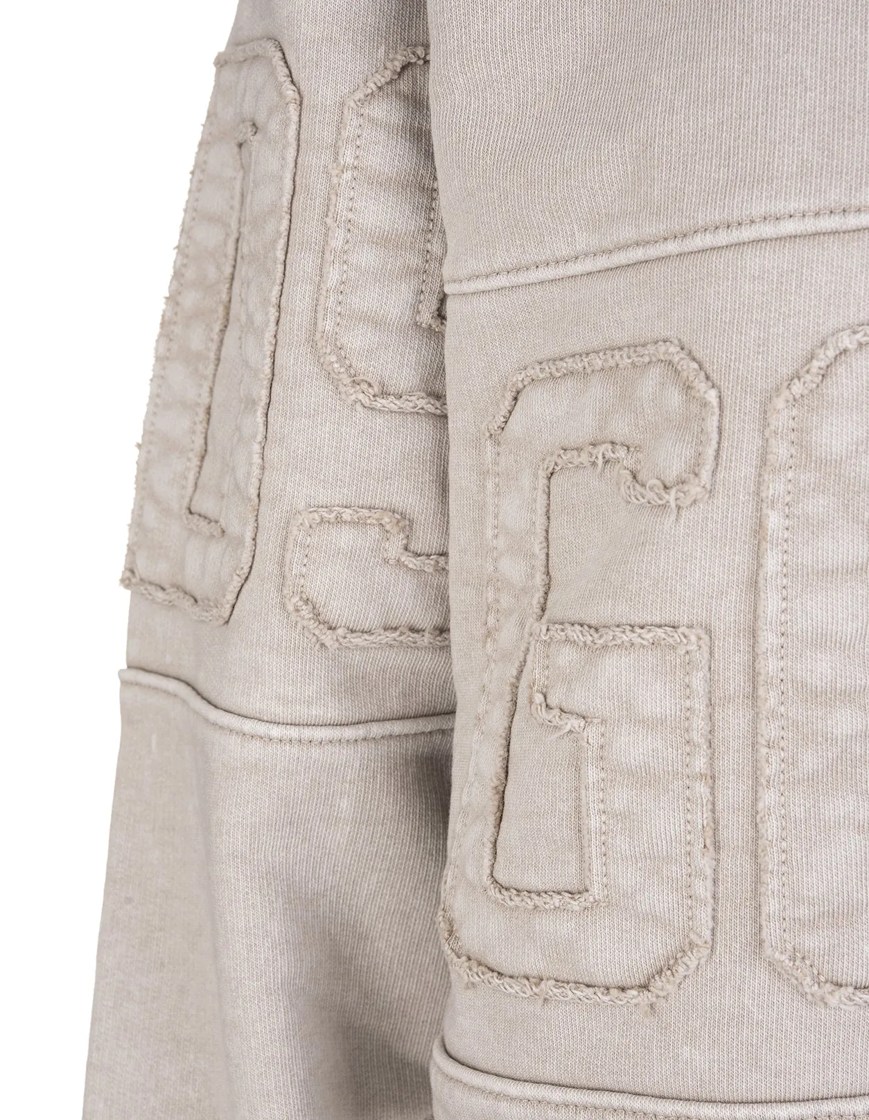 GCDS Overdyed Logo Band Cropped Hoodie