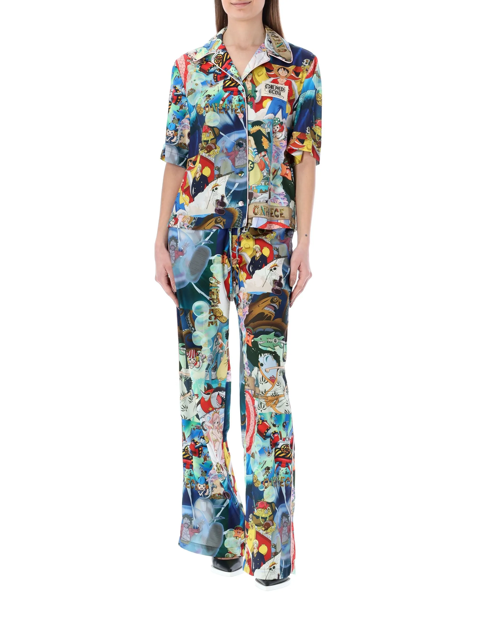 GCDS X One Piece Graphic Print Short Sleeve Shirt