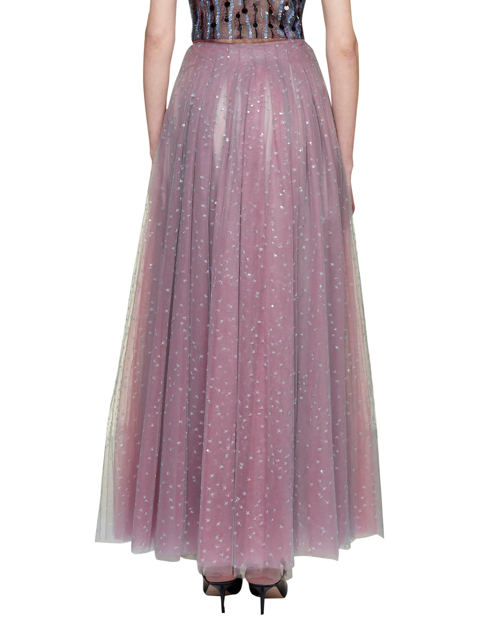 Giorgio Armani Sequinned Tulle Maxi Skirt