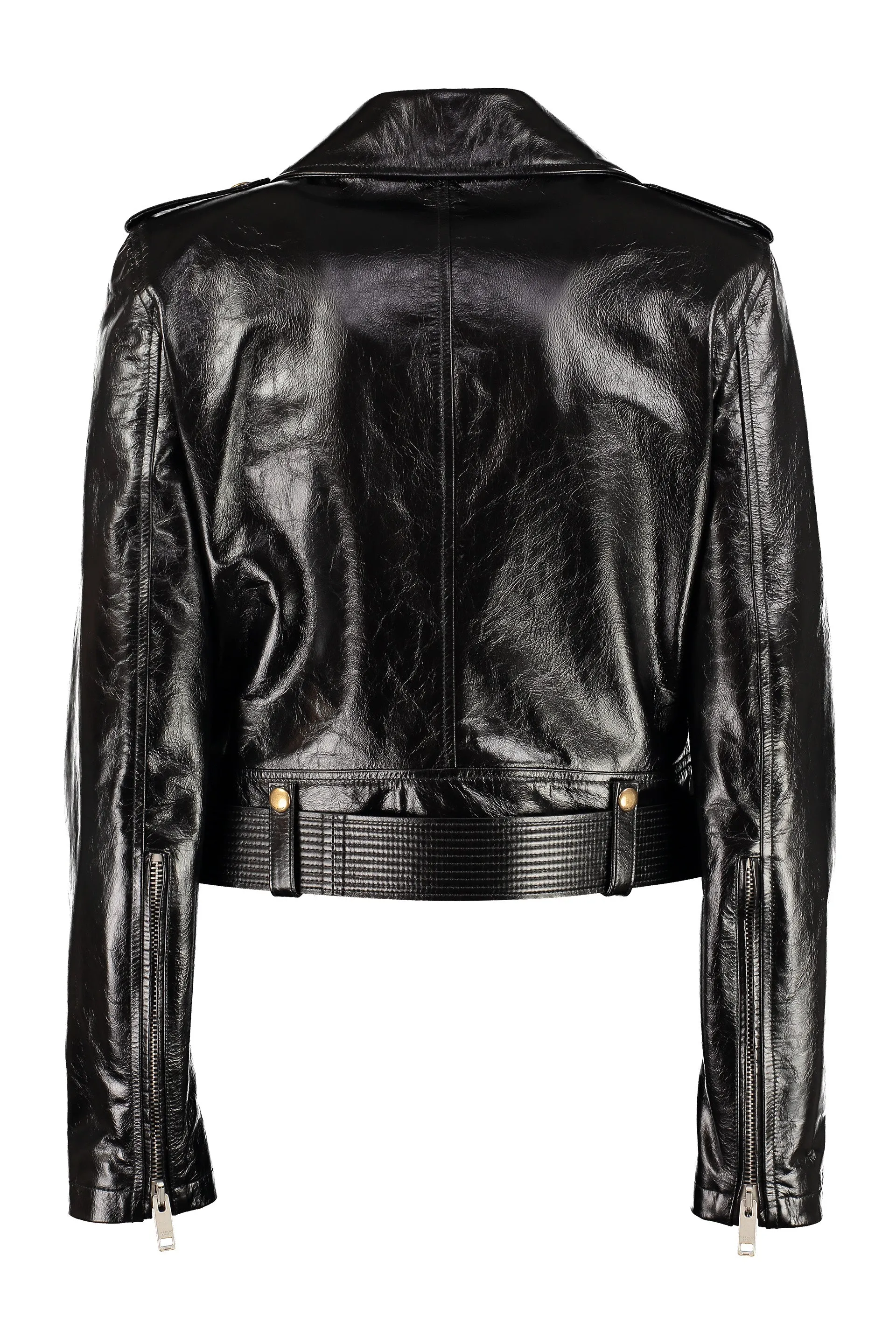 Givenchy 4G Button Leather Biker Jacket