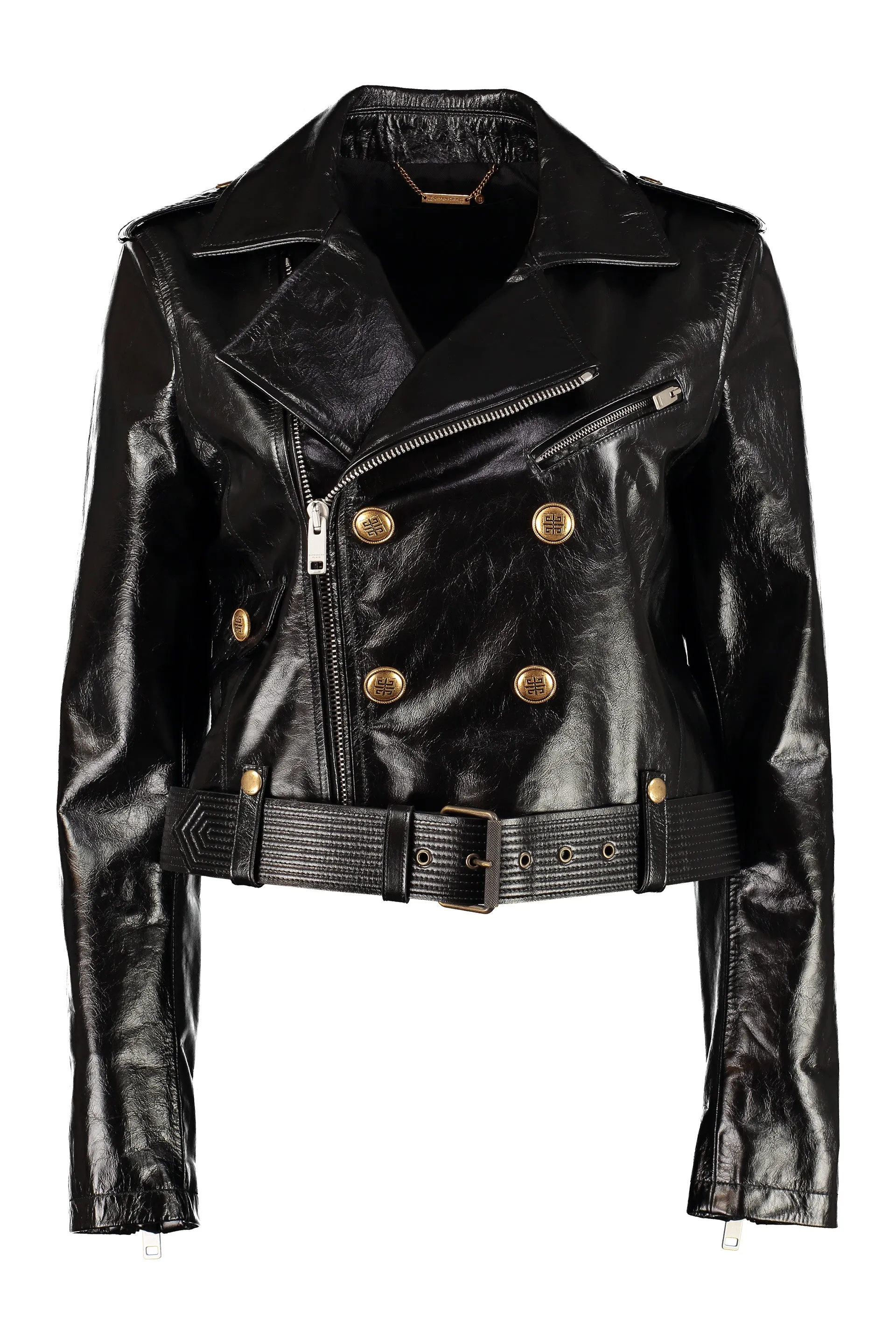 Givenchy 4G Button Leather Biker Jacket