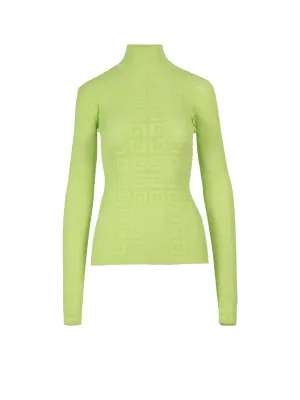 Givenchy 4G Jacquard Turtleneck Long-Sleeved Top