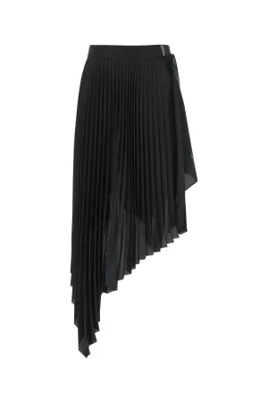 Givenchy Asymmetric High Waist Pleated Skirt