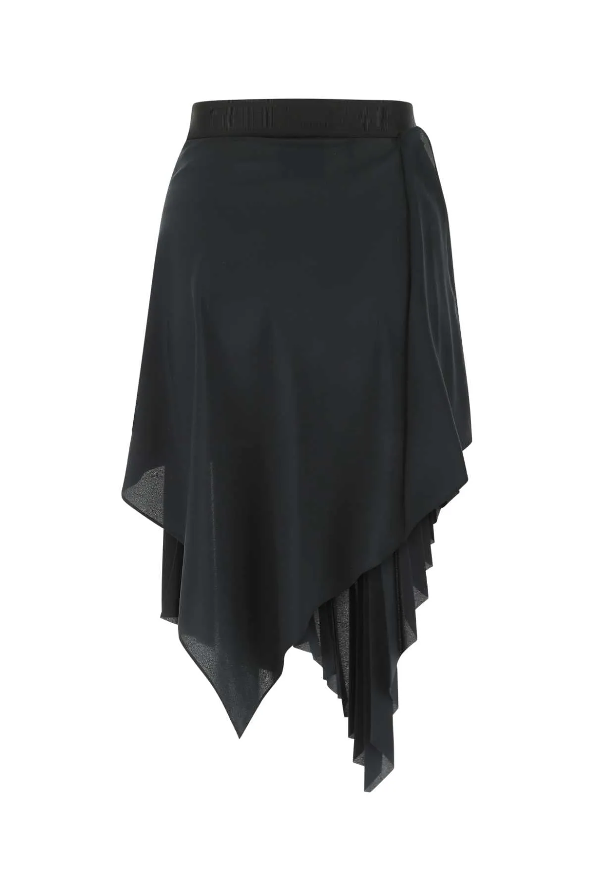 Givenchy Asymmetric High Waist Pleated Skirt