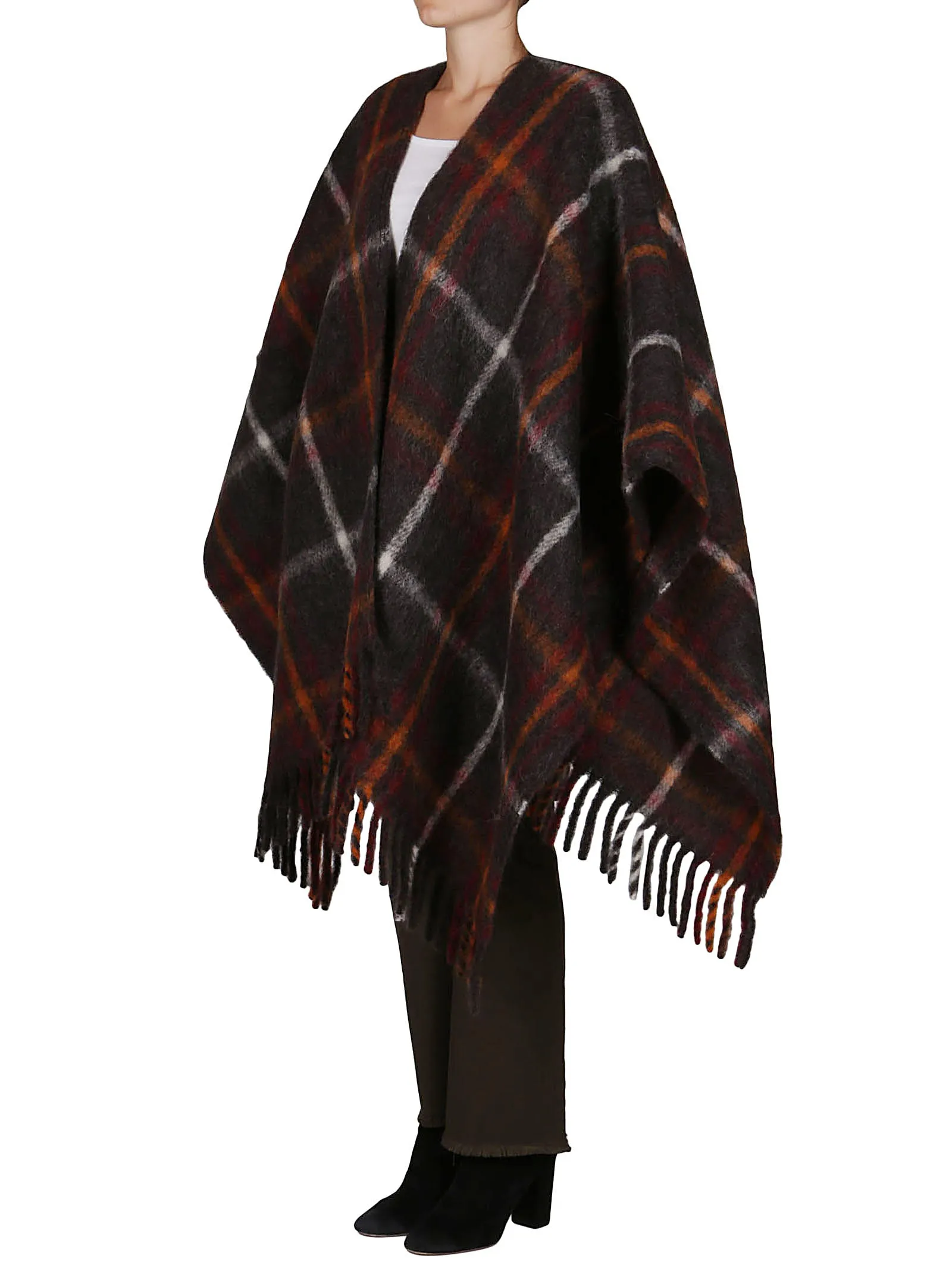 Golden Goose Deluxe Brand Fringed Cape Coat