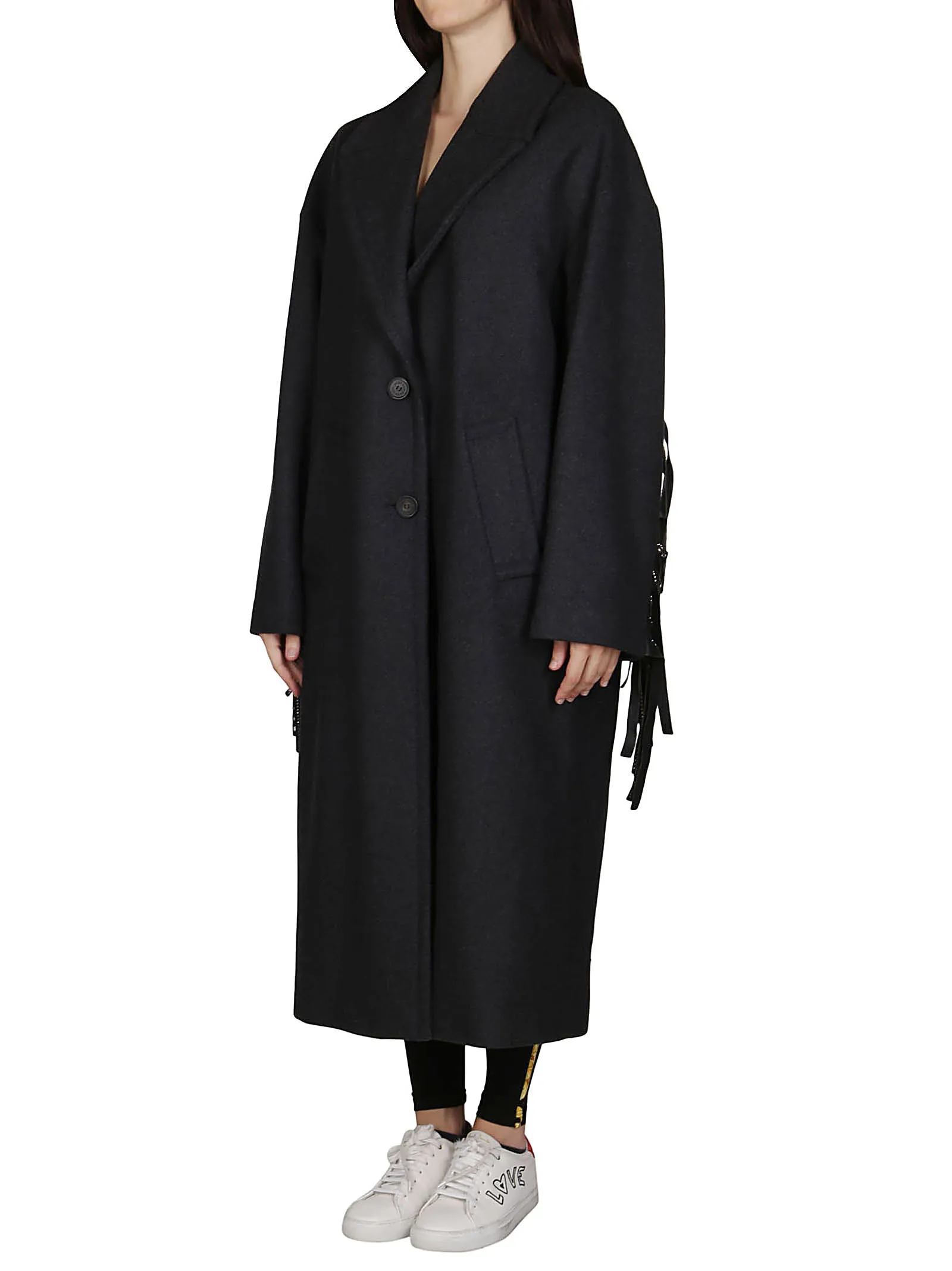 Golden Goose Deluxe Brand Fringed Single-Breasted Coat