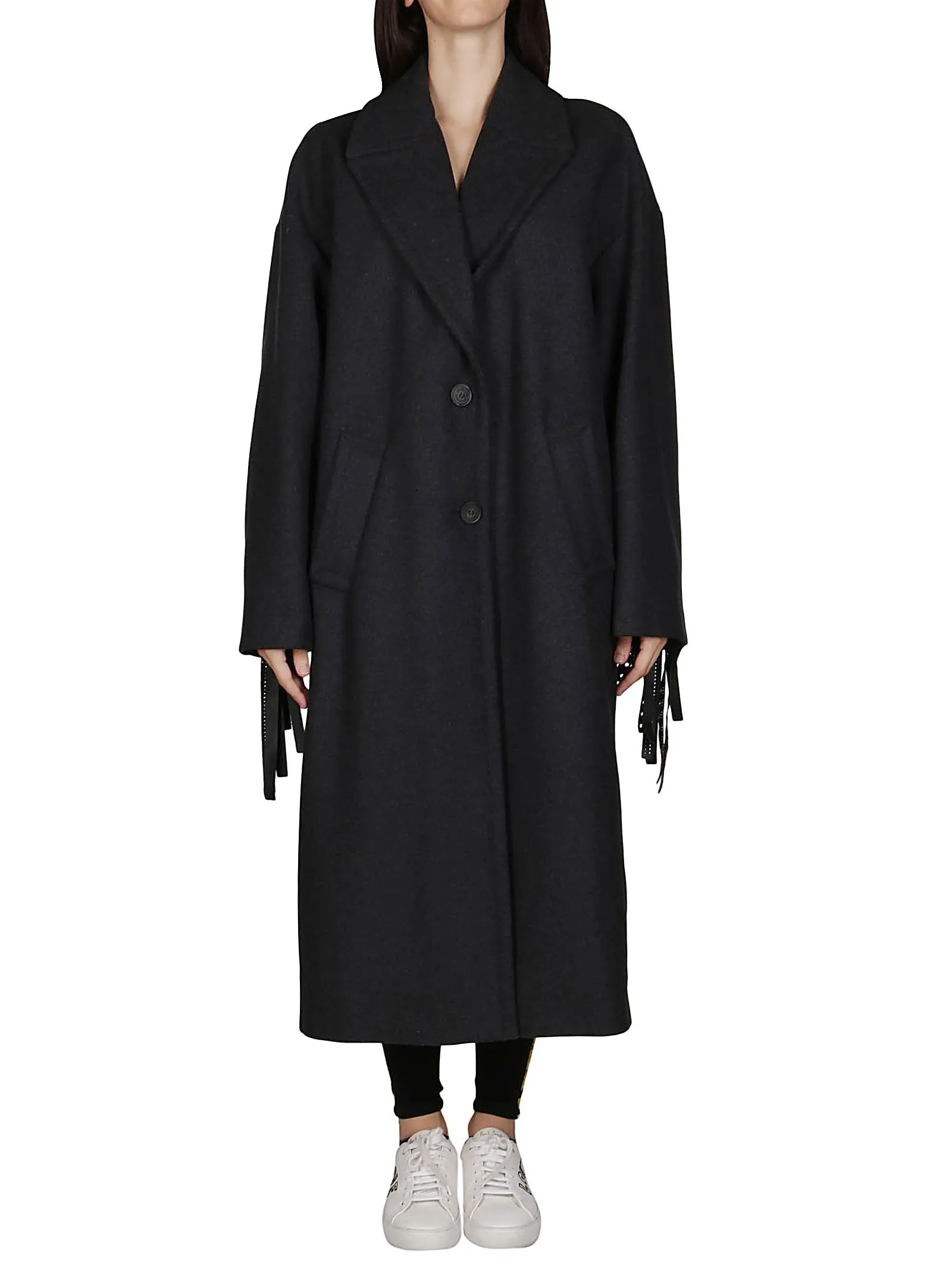 Golden Goose Deluxe Brand Fringed Single-Breasted Coat