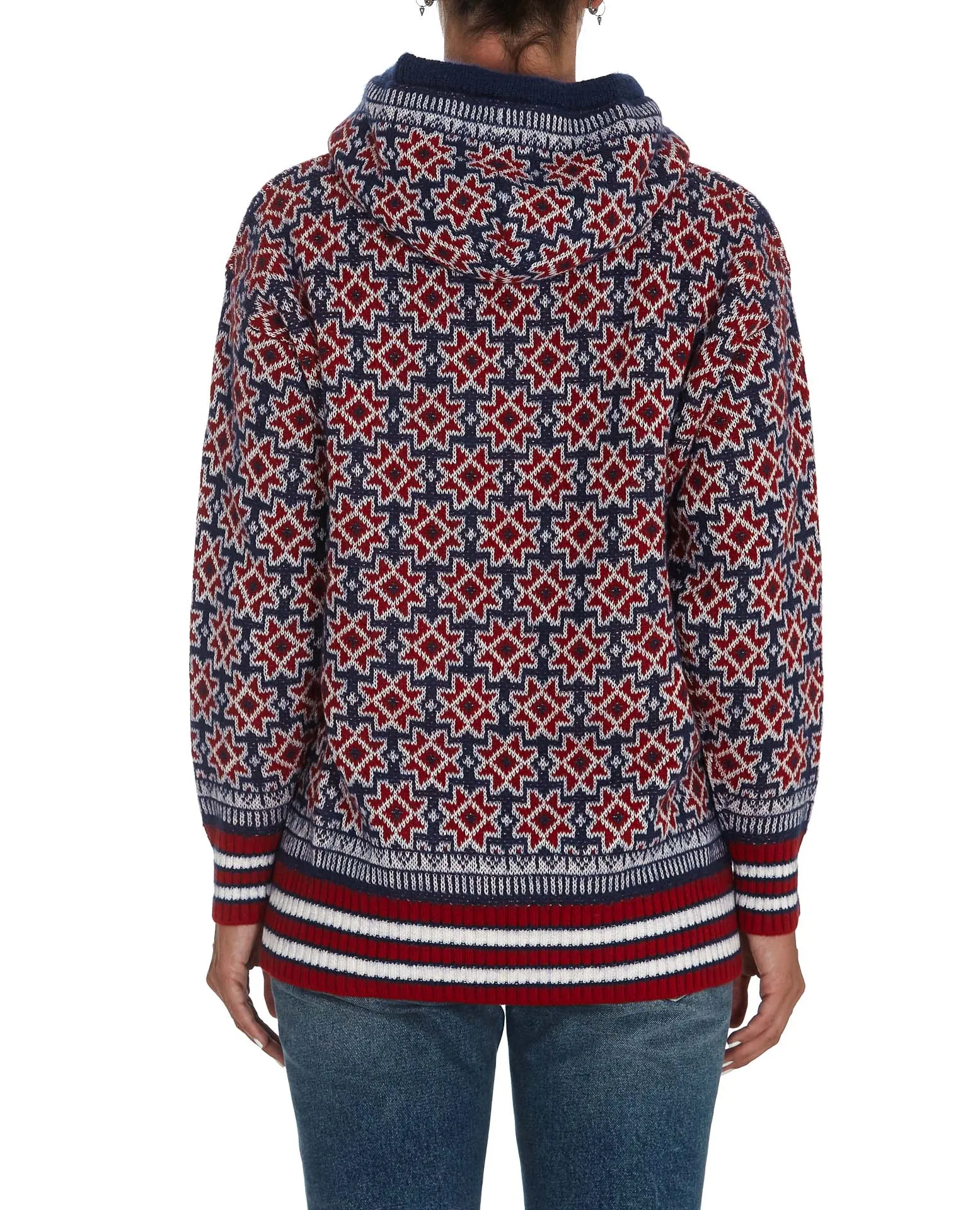 Golden Goose Deluxe Brand Star Detailed Drawstring Knitted Hoodie