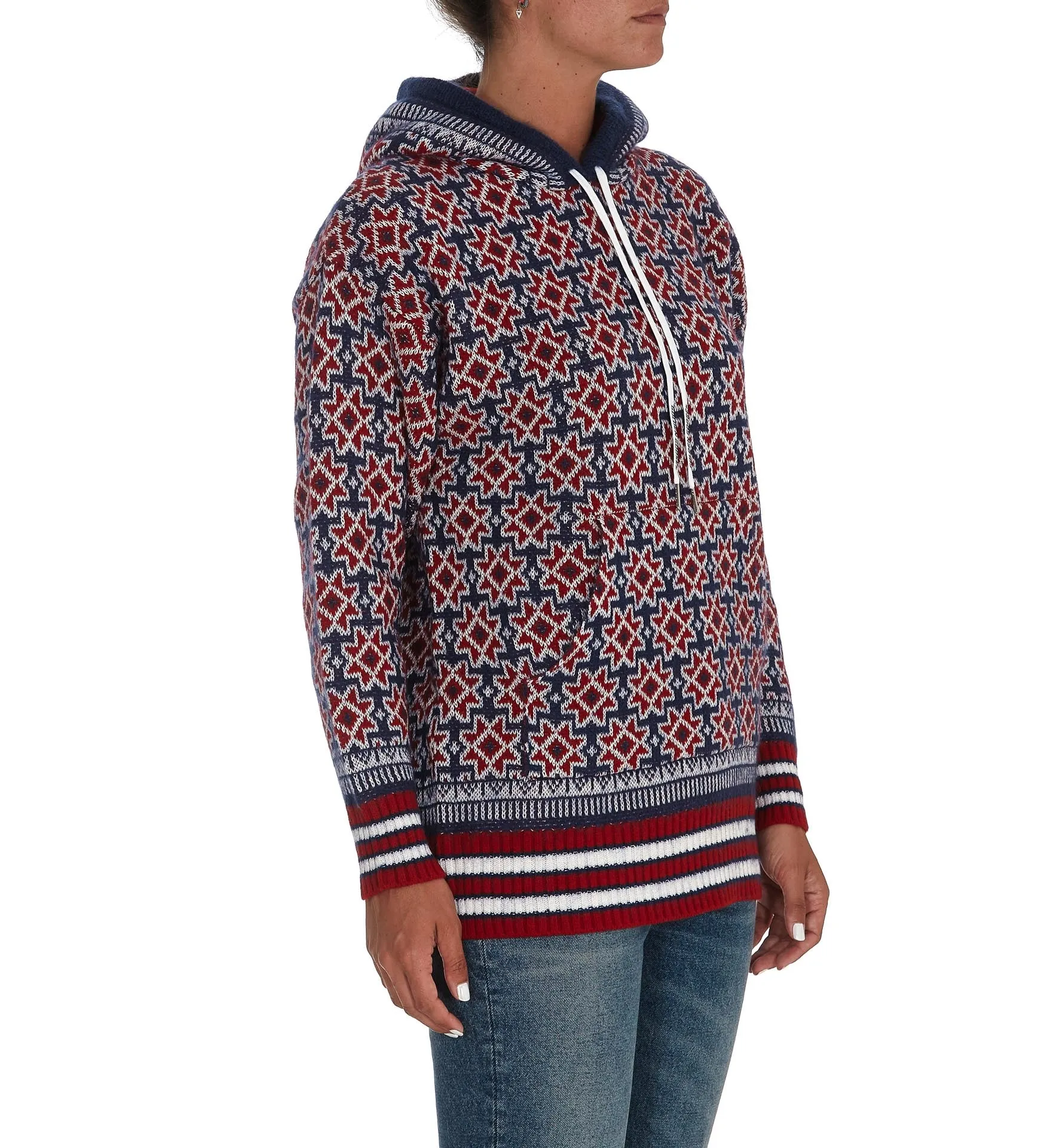 Golden Goose Deluxe Brand Star Detailed Drawstring Knitted Hoodie