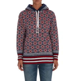 Golden Goose Deluxe Brand Star Detailed Drawstring Knitted Hoodie