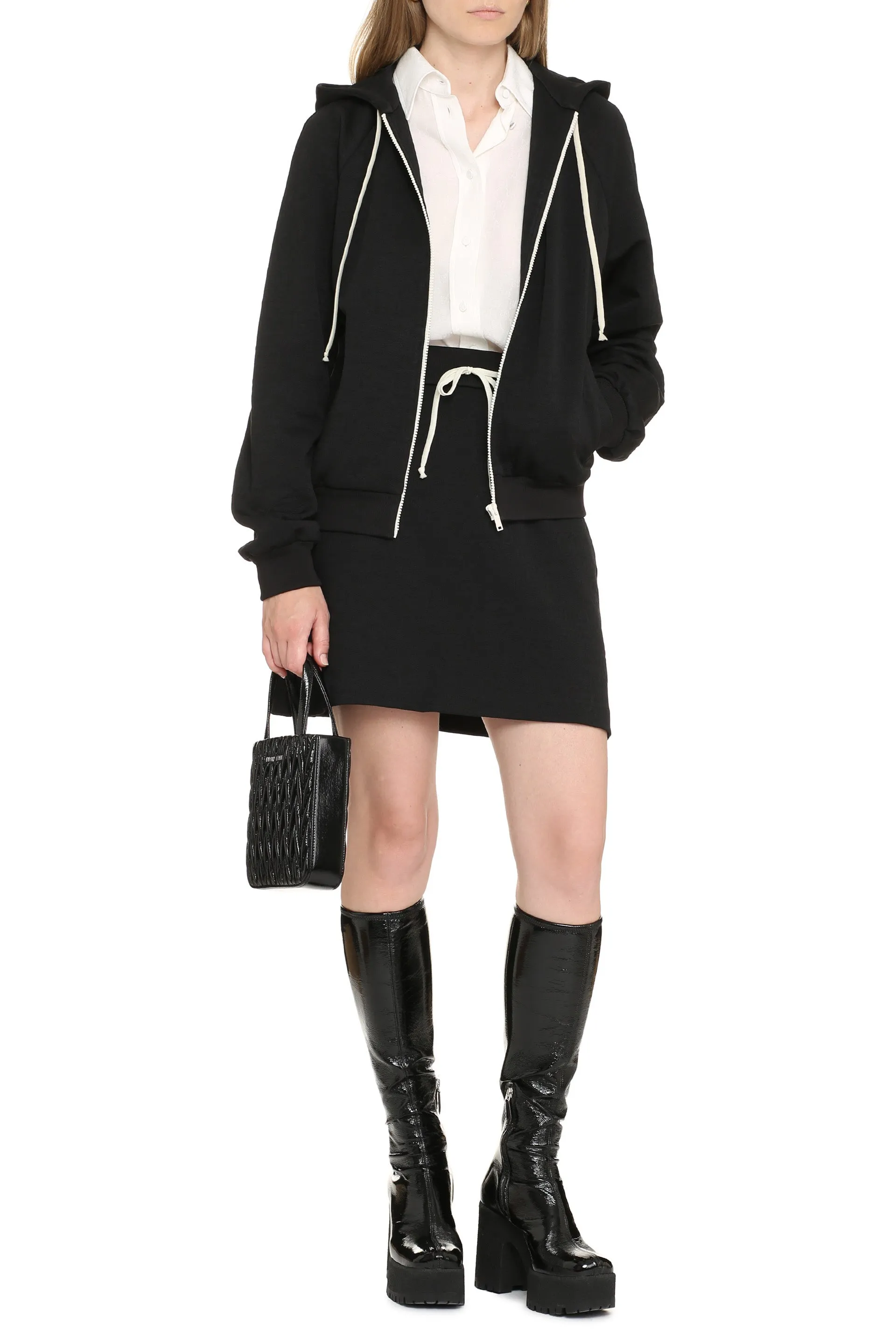 Gucci GG Jacquard Jersey Zip-Up Hoodie