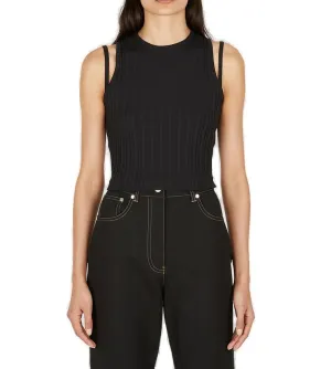 Helmut Lang Cropped Strap Tank Top