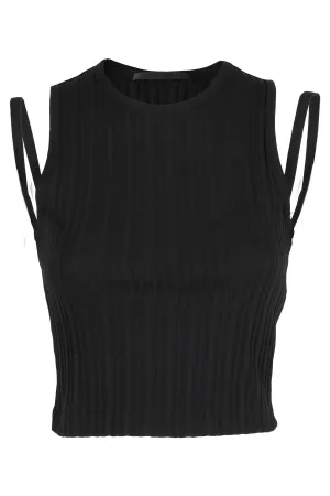Helmut Lang Cropped Strap Tank Top