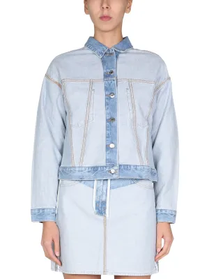 Helmut Lang Long-Sleeved Reverse Denim Jacket