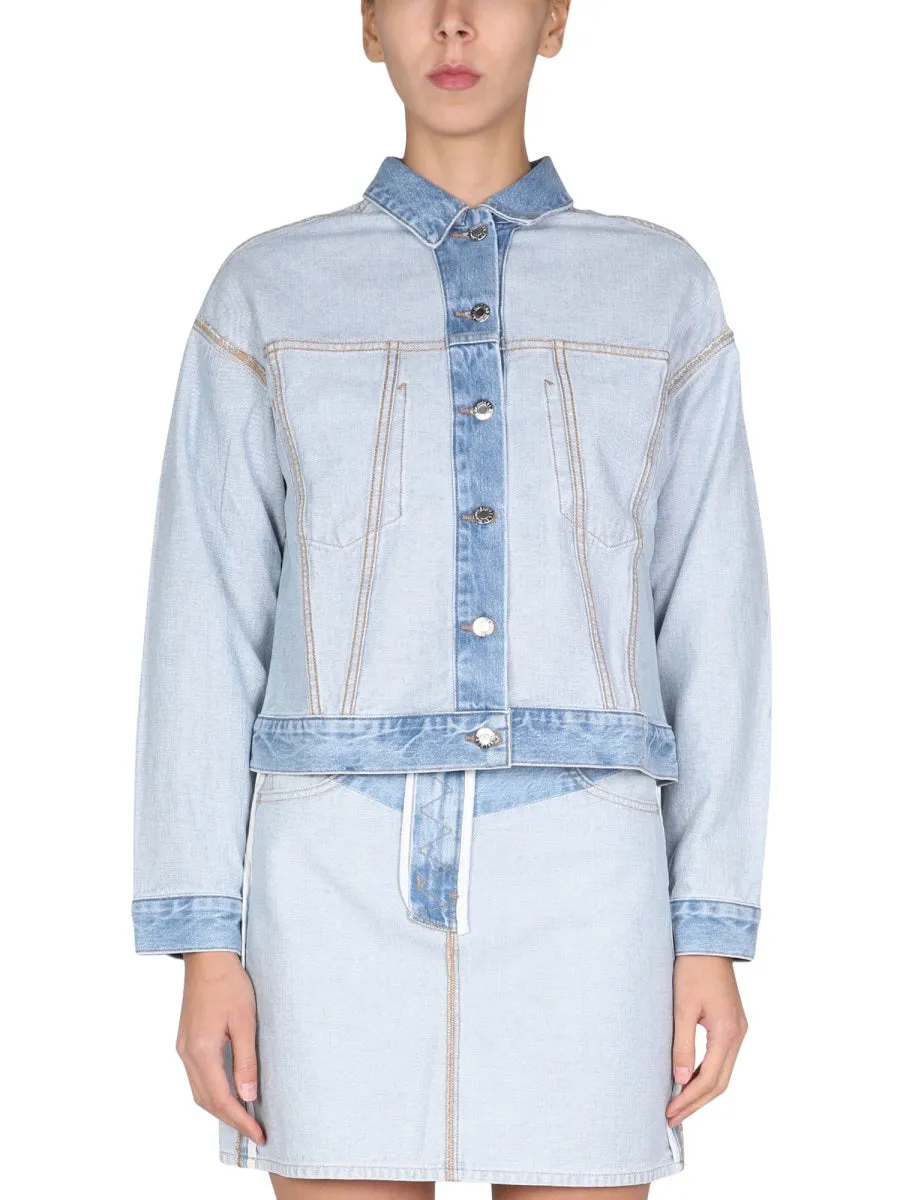 Helmut Lang Long-Sleeved Reverse Denim Jacket