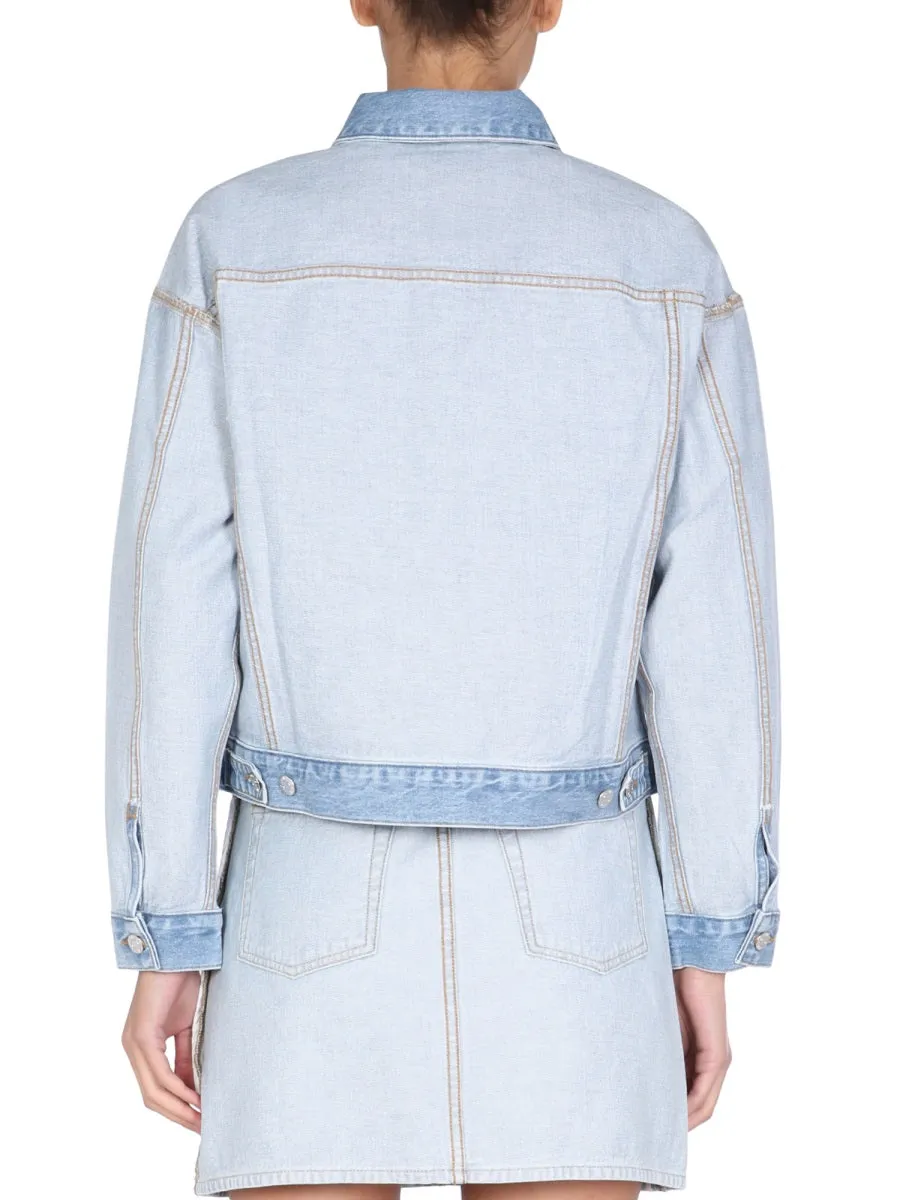Helmut Lang Long-Sleeved Reverse Denim Jacket