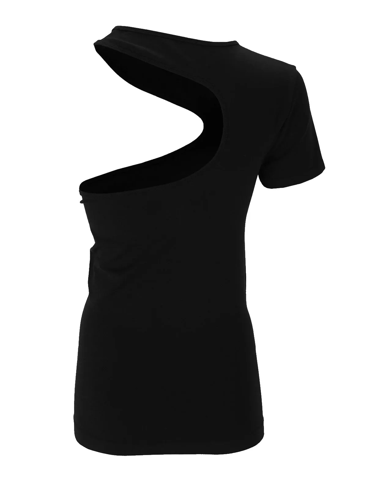 Helmut Lang One Shoulder Cut-Out Detailed Top