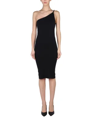Helmut Lang One-Shoulder Midi Dress