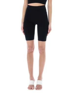Helmut Lang Ribbed Knit Cycling Shorts