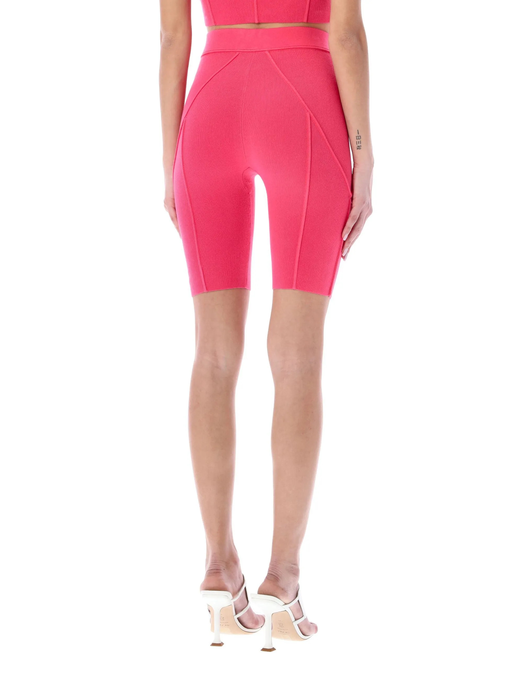 Helmut Lang Ribbed Knit Cycling Shorts