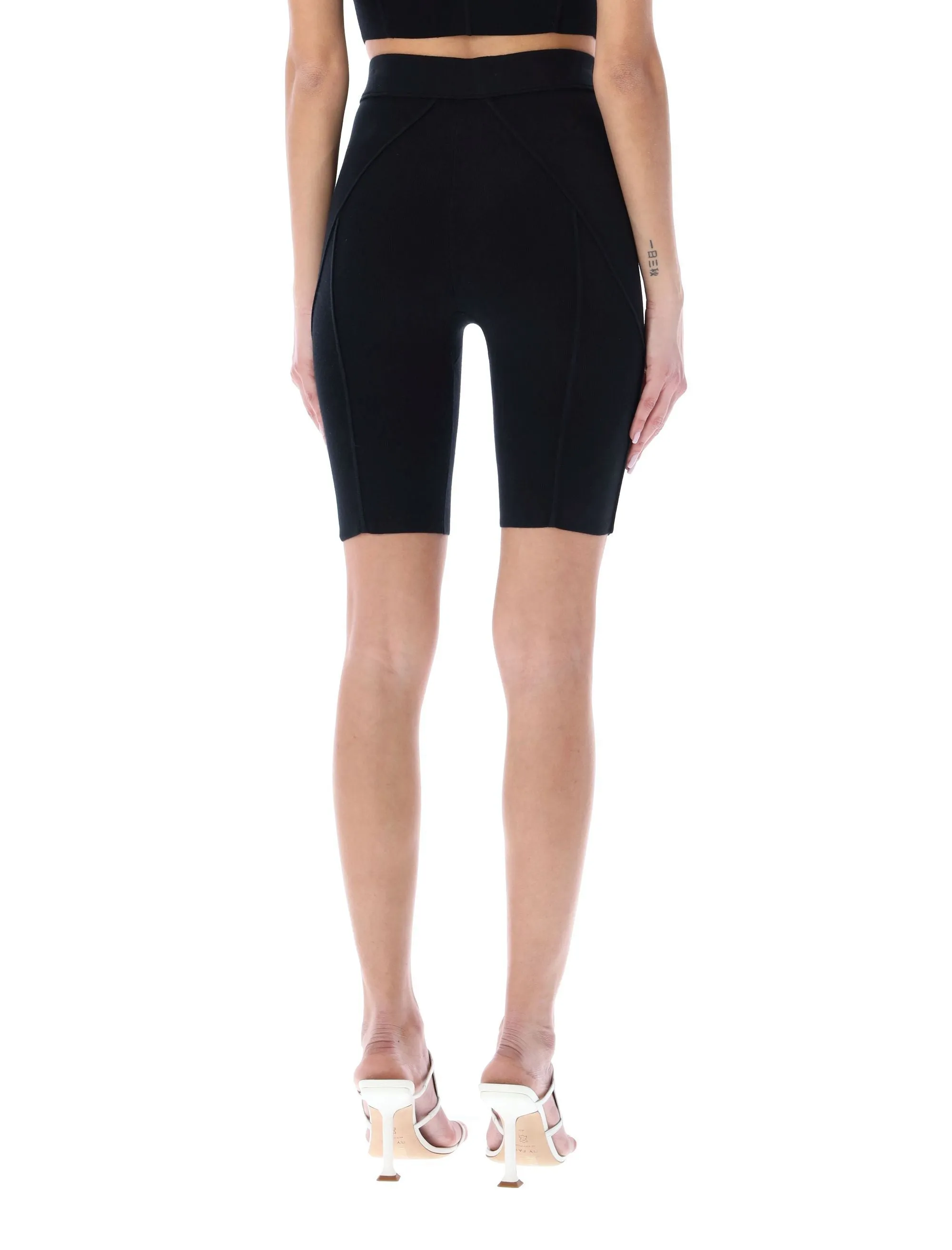 Helmut Lang Ribbed Knit Cycling Shorts