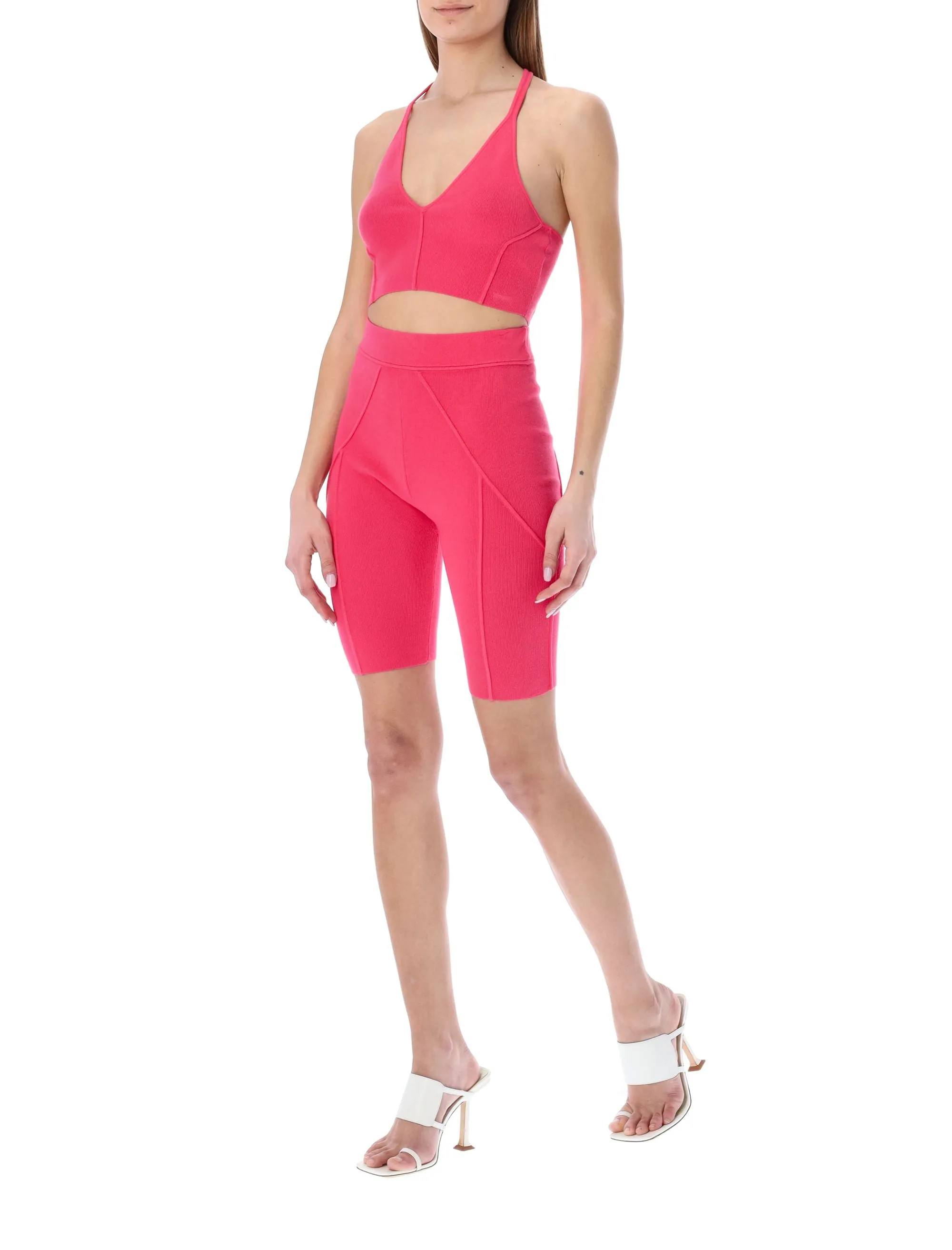 Helmut Lang Ribbed Knit Cycling Shorts