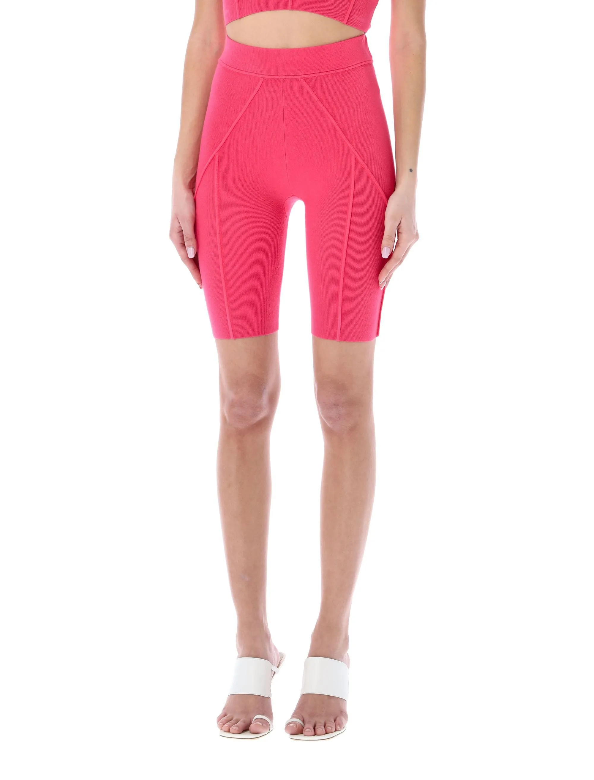 Helmut Lang Ribbed Knit Cycling Shorts