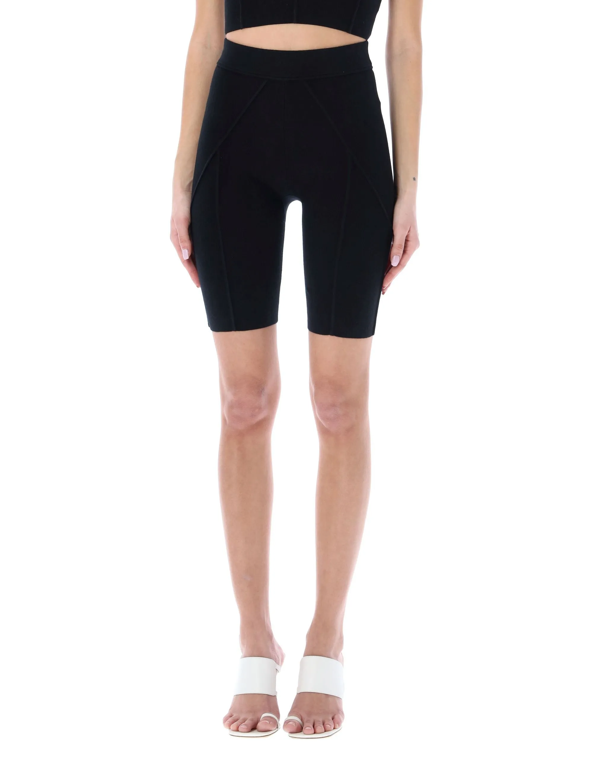 Helmut Lang Ribbed Knit Cycling Shorts