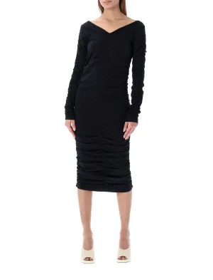Helmut Lang Ruched Slim Fit Dress