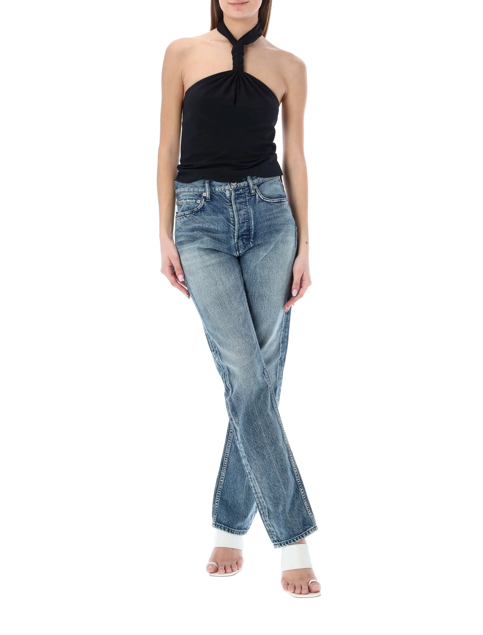 Helmut Lang Twisted Halter Tank Top