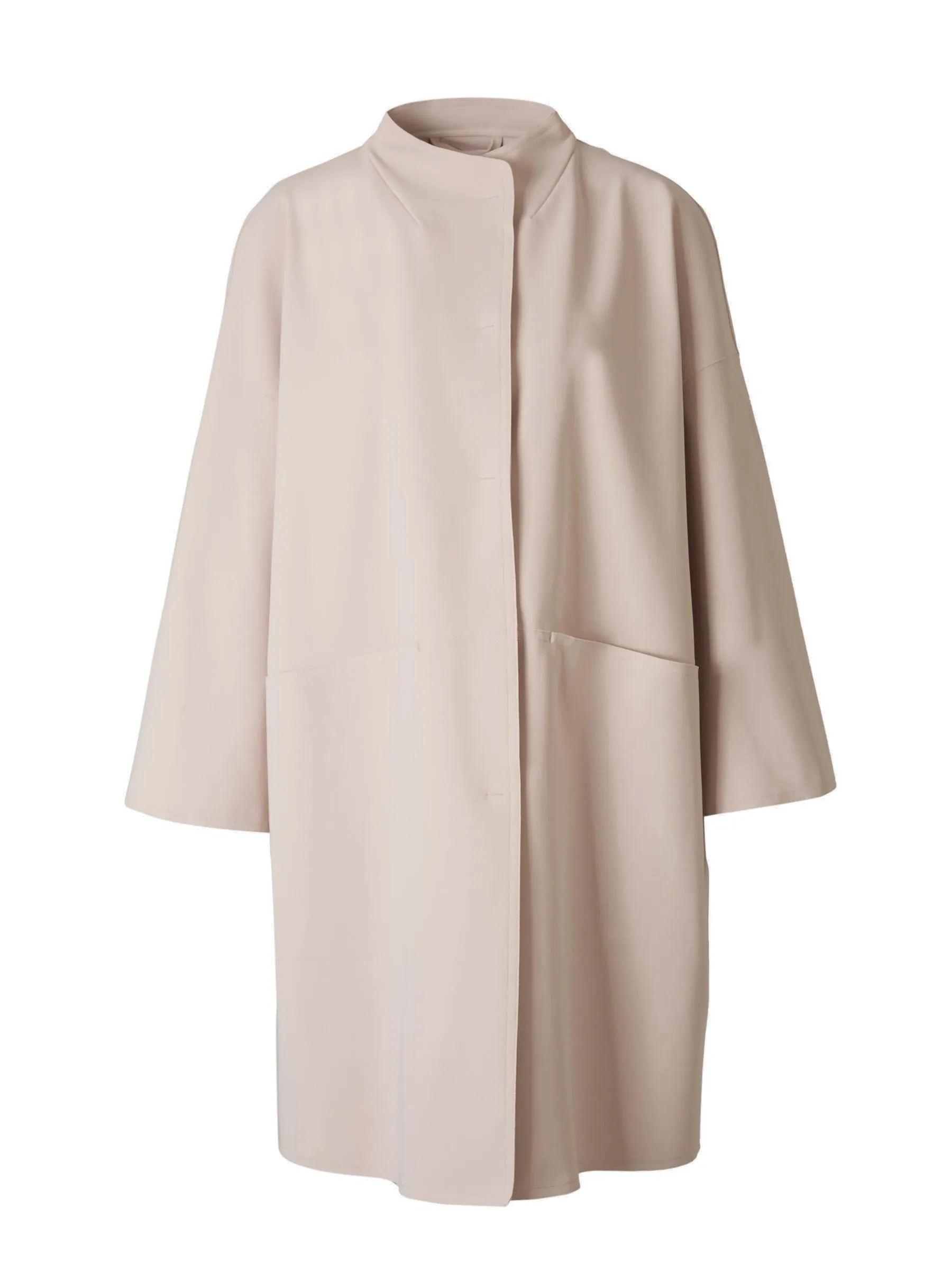Herno Band Collar Mid-Length Coat