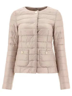 Herno Buttoned Crewneck Padded Jacket