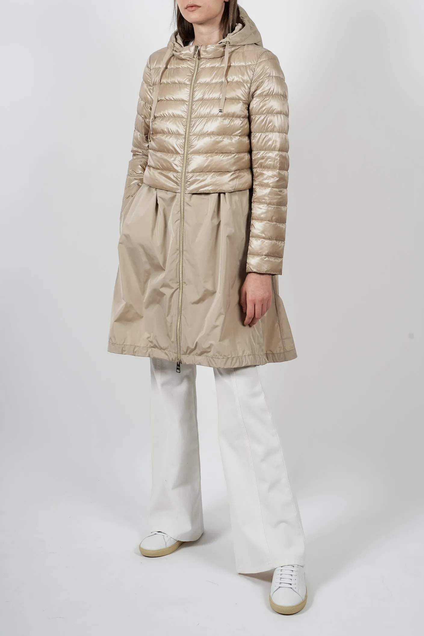 Herno Contrast Panel Padded Coat
