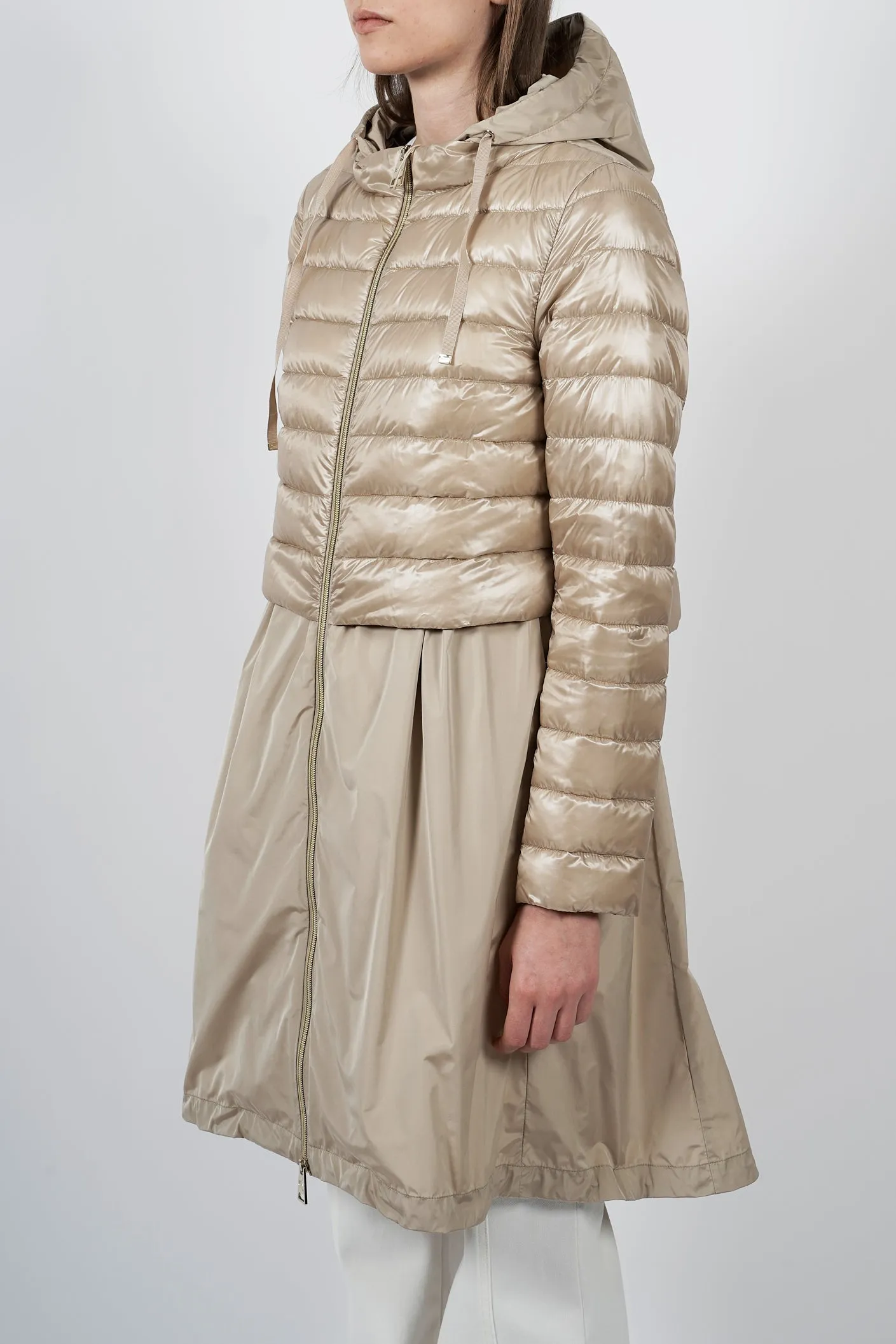 Herno Contrast Panel Padded Coat