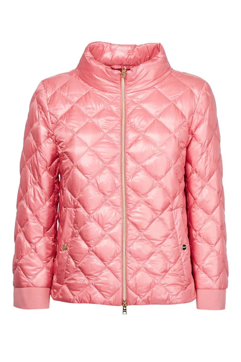 Herno Mock-Neck Quilted Bomber Jacket