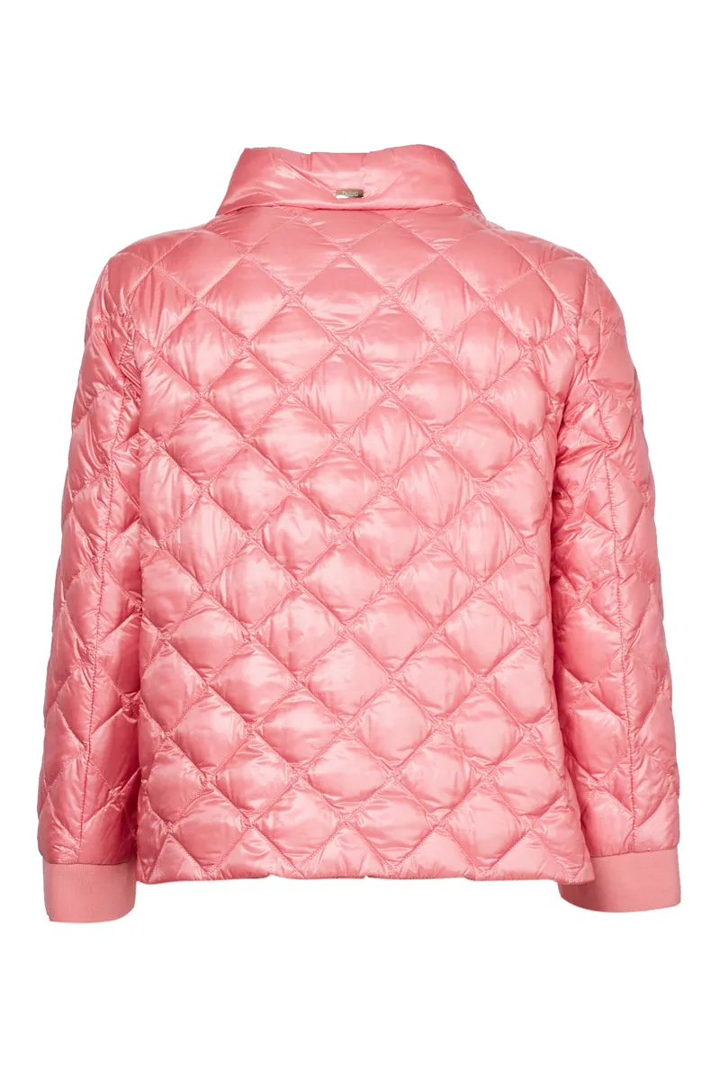 Herno Mock-Neck Quilted Bomber Jacket