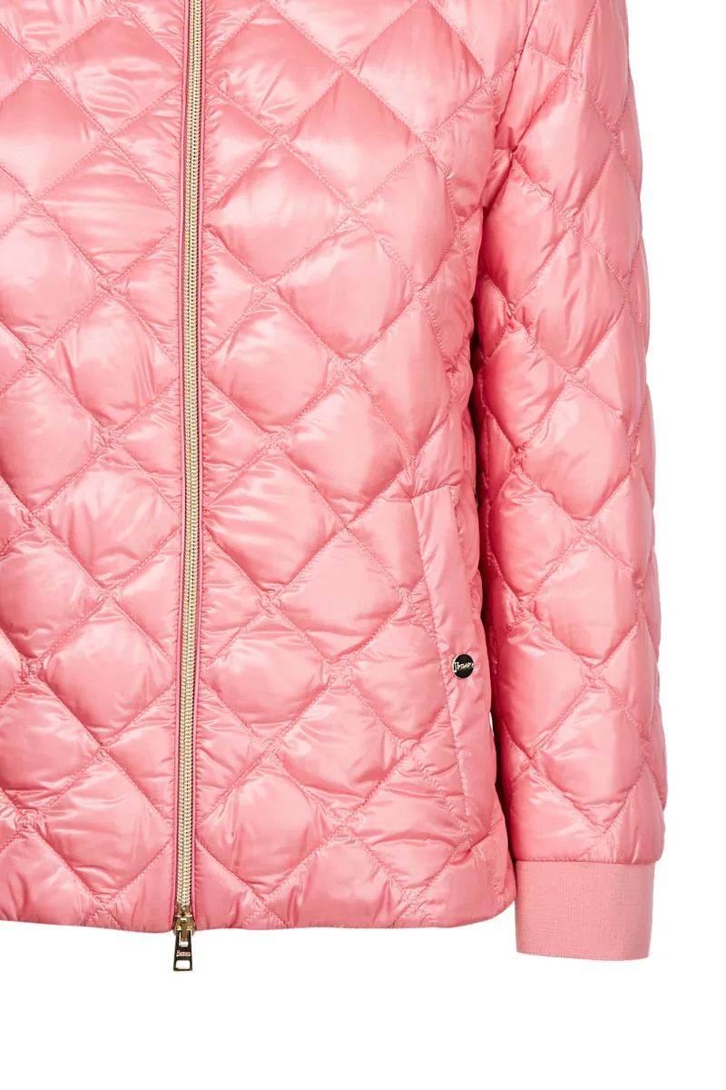 Herno Mock-Neck Quilted Bomber Jacket
