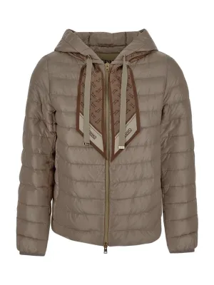 Herno Monogram Scarf Detailed Puffer Jacket