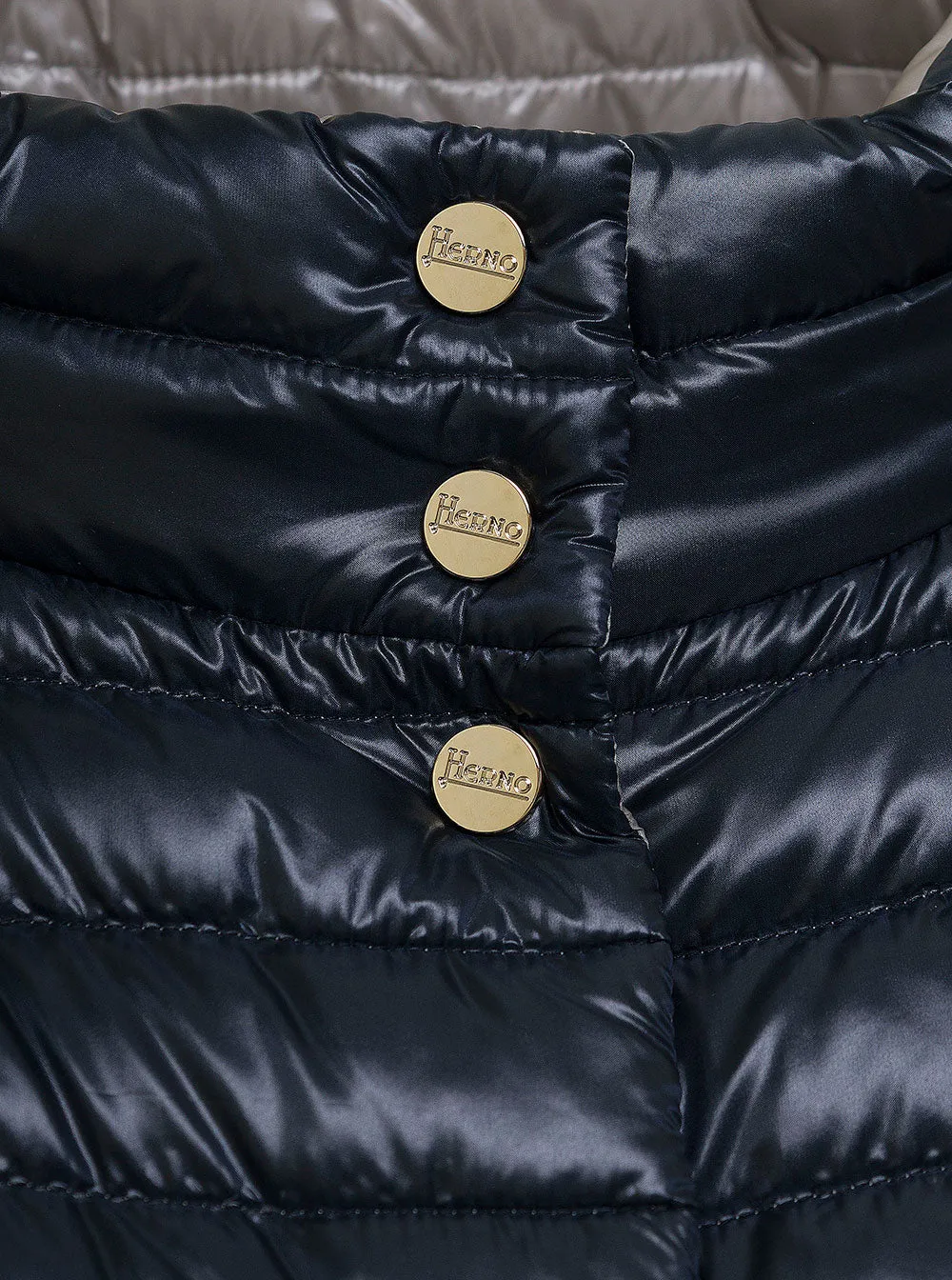 Herno Reversible Button-Up Padded Down Jacket