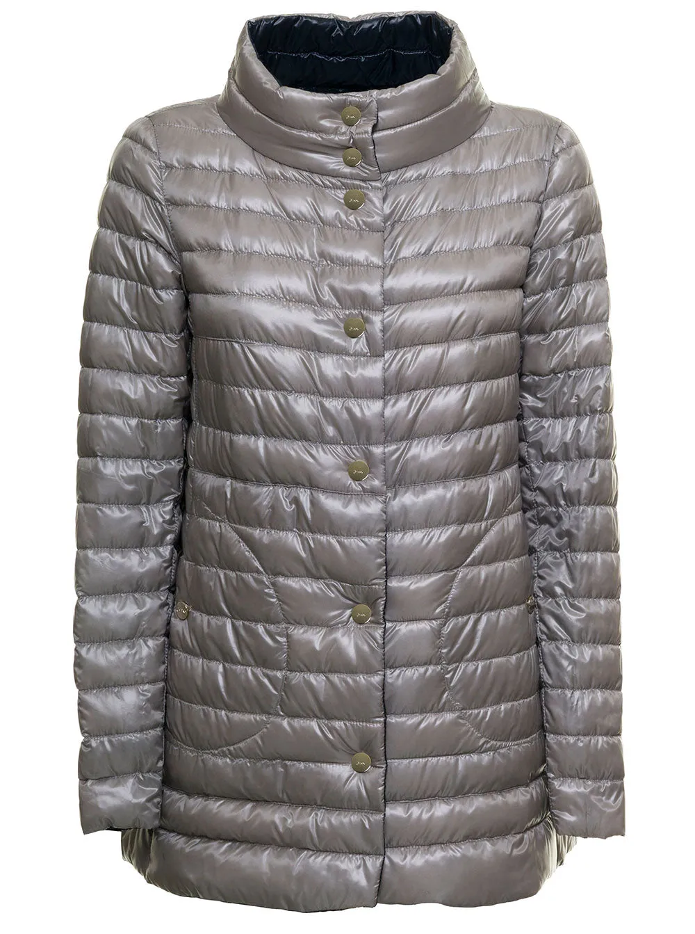 Herno Reversible Button-Up Padded Down Jacket