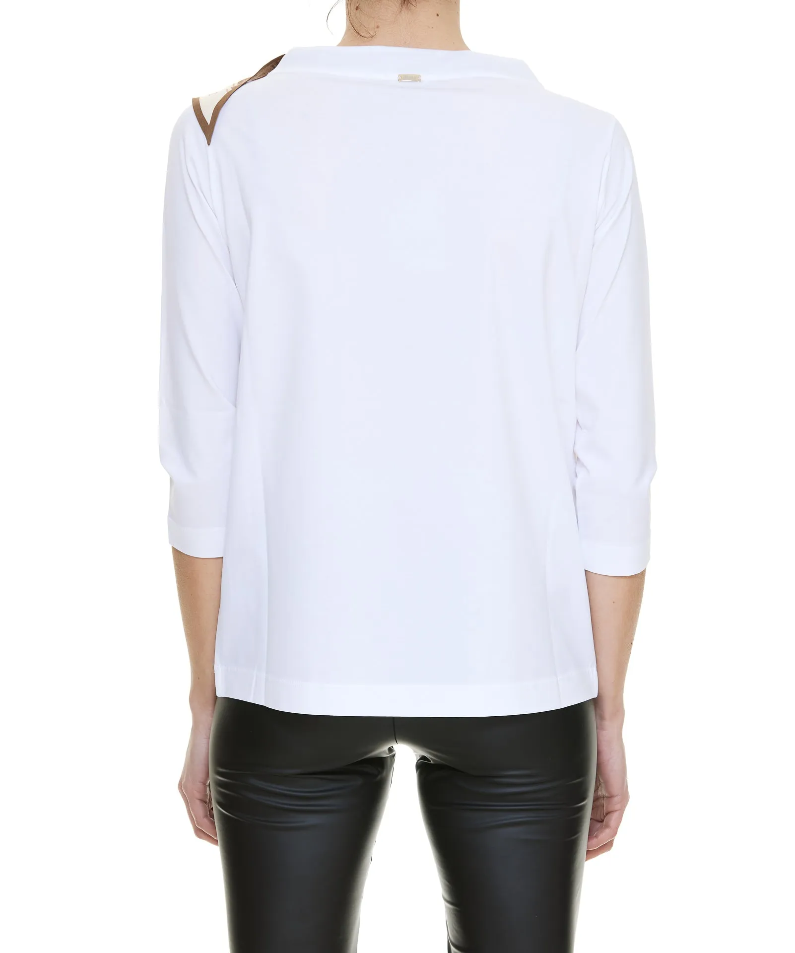 Herno Scarf-Detailed Raglan-Sleeve Top
