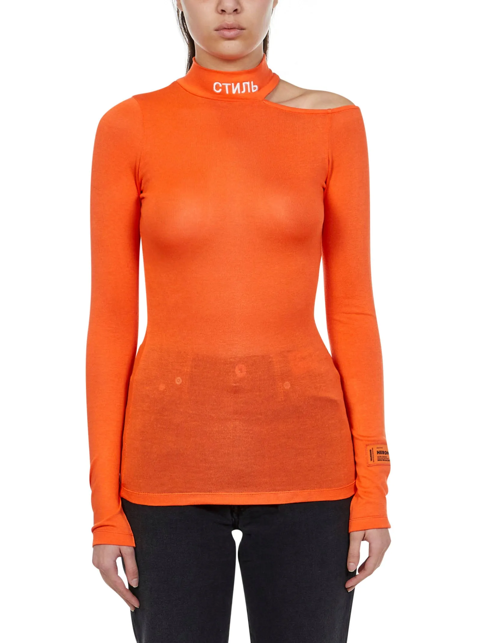 Heron Preston Cut-Out Long-Sleeved T-Shirt
