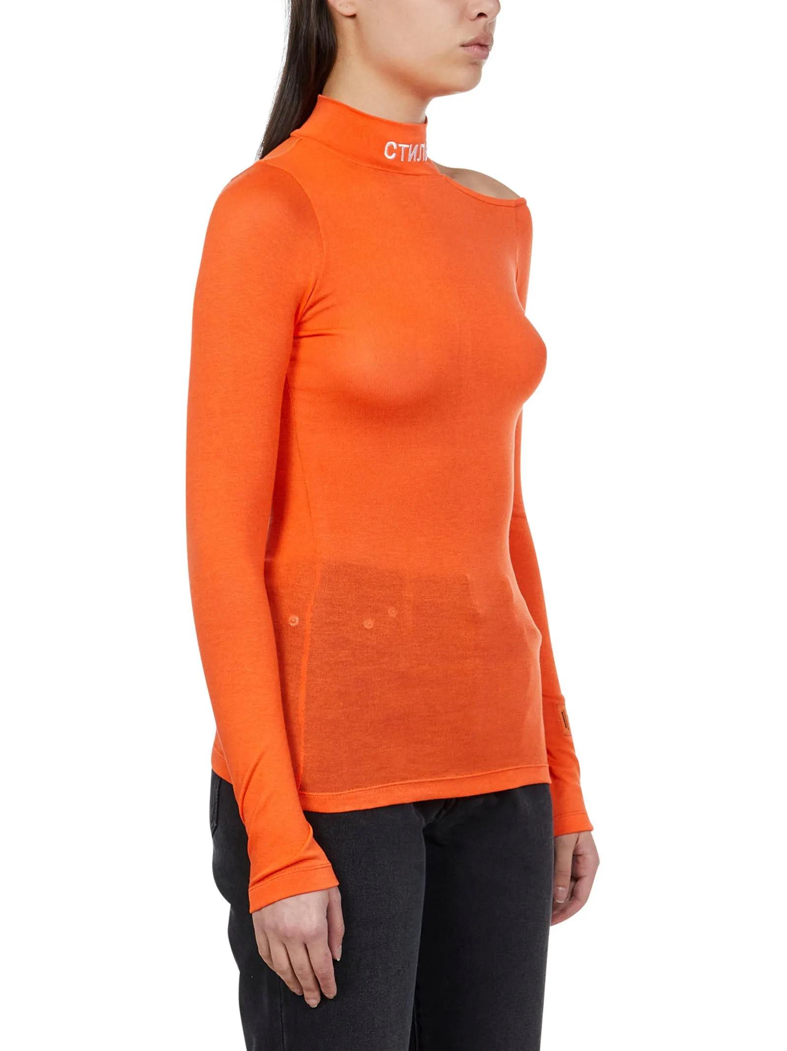 Heron Preston Cut-Out Long-Sleeved T-Shirt