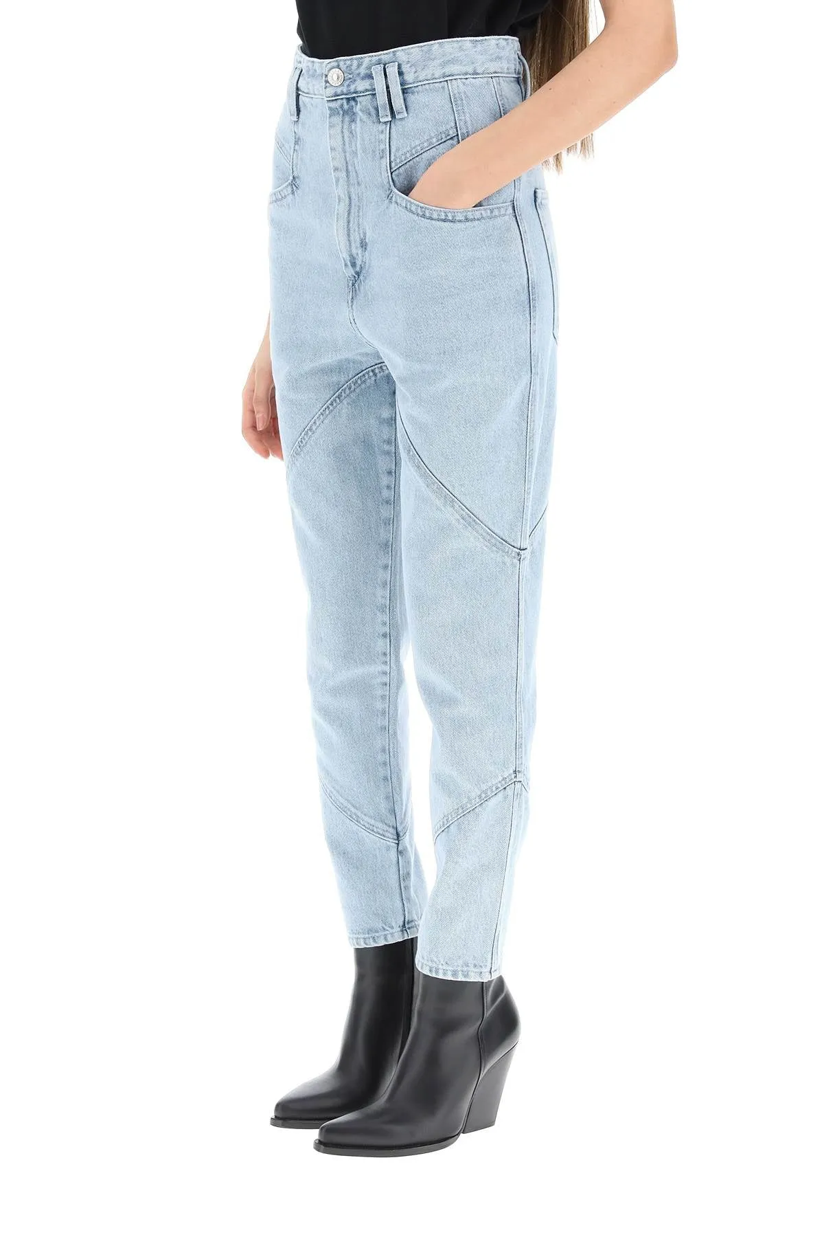 Isabel Marant Button Detailed Straight Leg Jeans