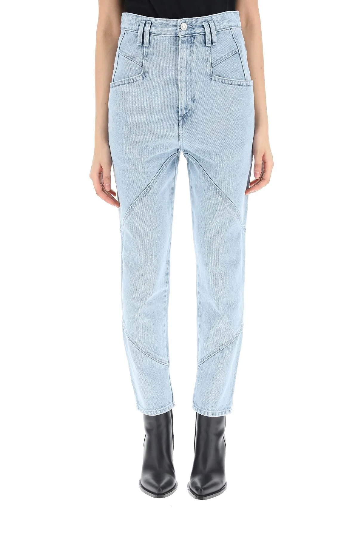 Isabel Marant Button Detailed Straight Leg Jeans
