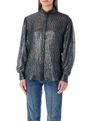 Isabel Marant Cadeno Metallic Effect Buttoned Shirt