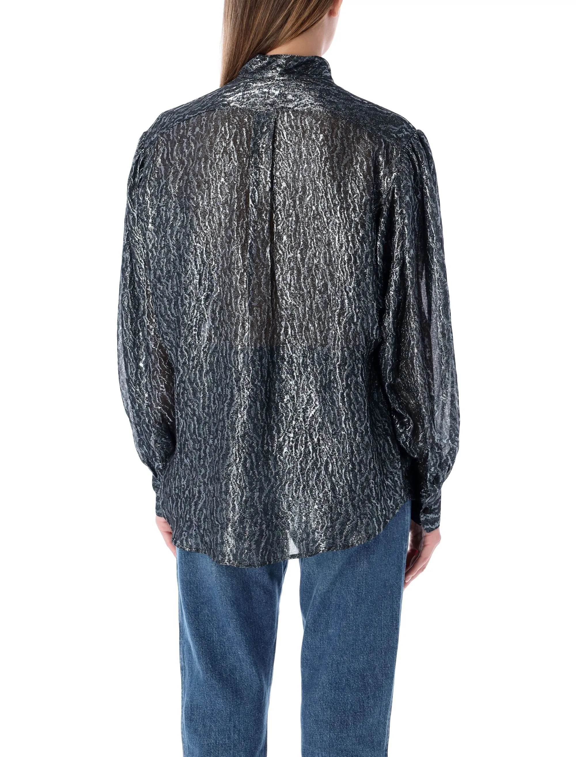 Isabel Marant Cadeno Metallic Effect Buttoned Shirt