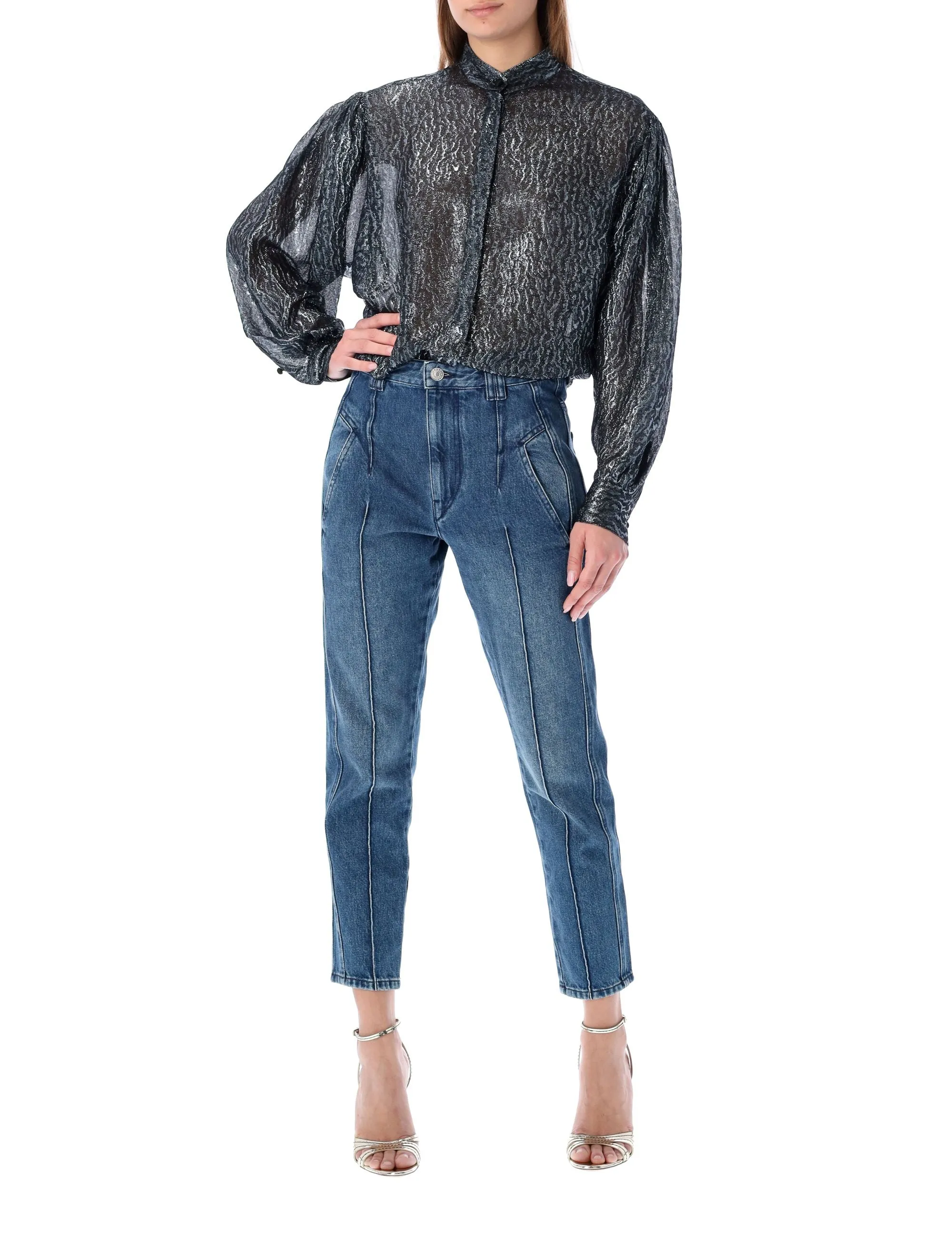 Isabel Marant Cadeno Metallic Effect Buttoned Shirt